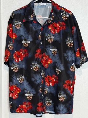 San Antonio Scorpions Soccer Hawaiian Button-Down Shirt